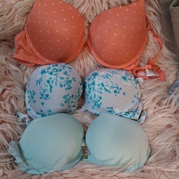 NWOT Jessica Simpson Polka Dot, Floral  Print, & Solid Bra Bundle 36C - Picture 1 of 5